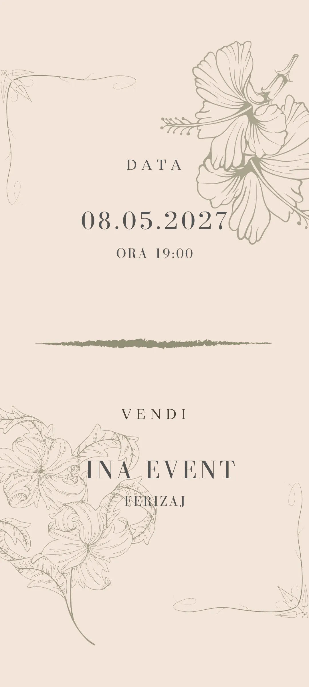 Detajet e dasmës — 08.05.2027, INA Event, Ferizaj